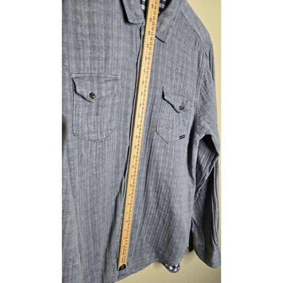 Volcom Slim Fit Checkmate Mens Houndstooth Longsleeve Buttonup Shirt Grayish... - Picture 8 of 9